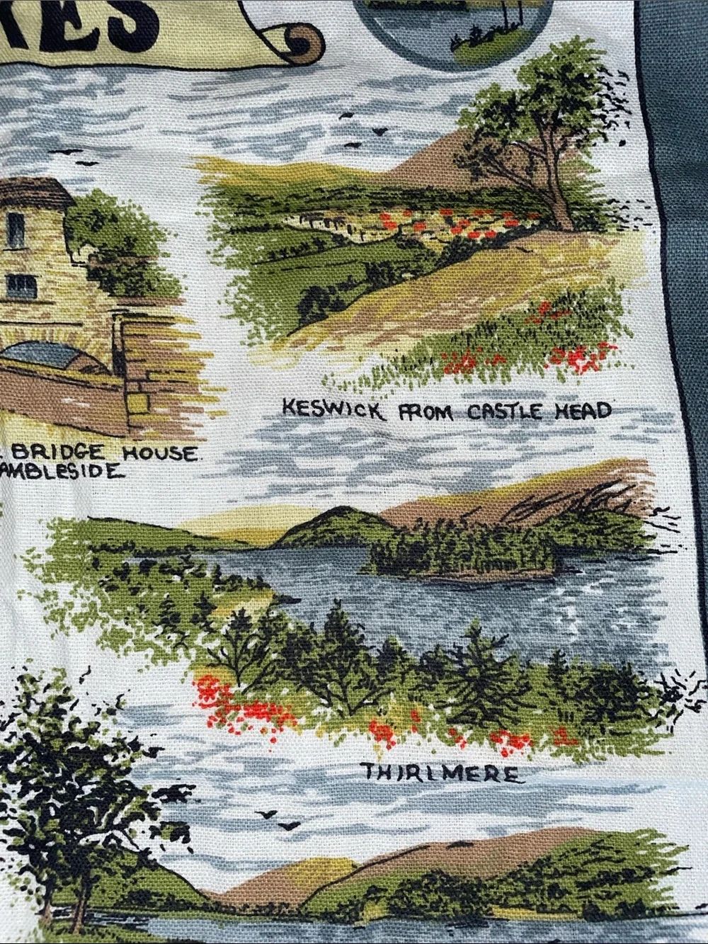 The English Lakes Scenic Linen Tea Towel - 19” x 25”